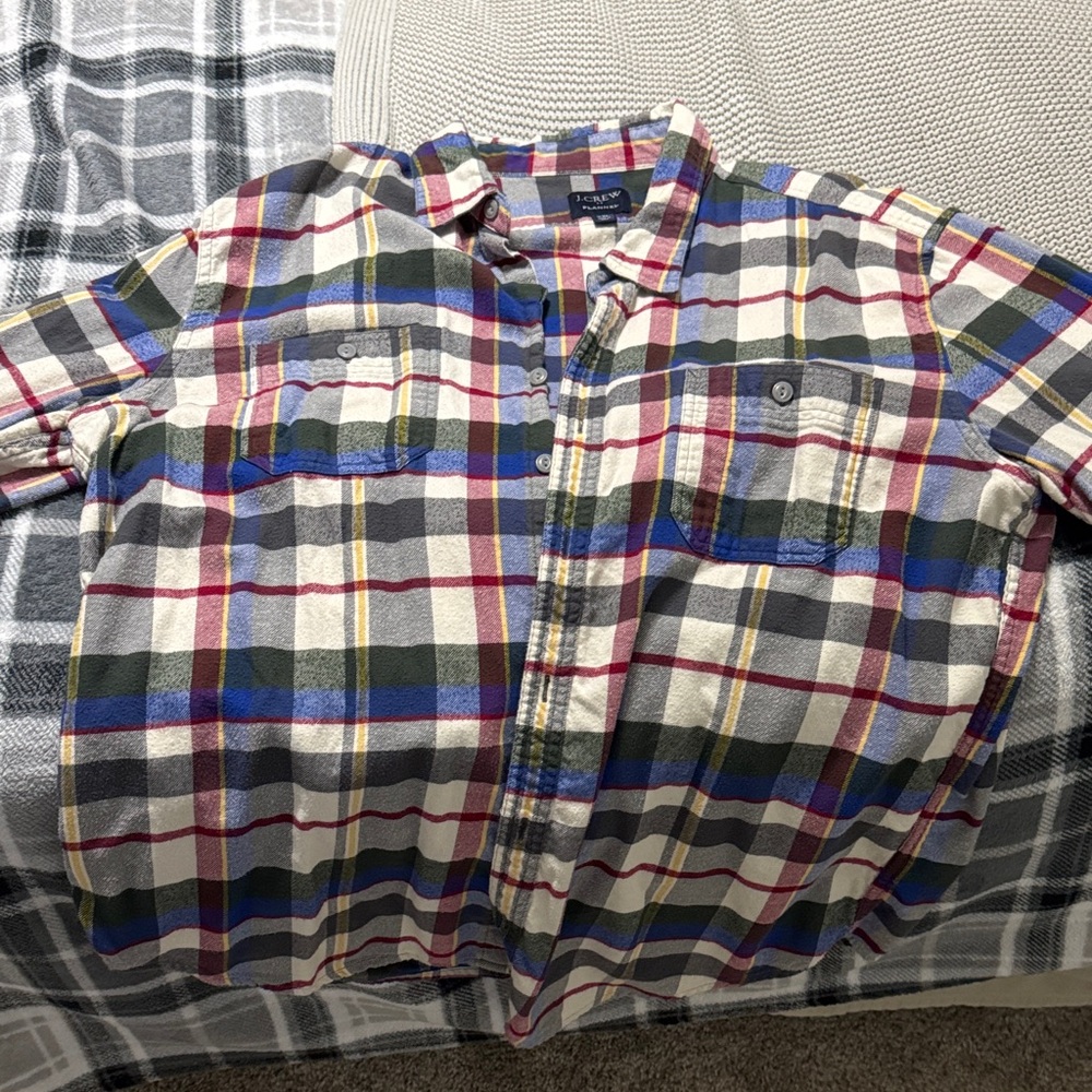 J. Crew Multicolor Plaid Casual Shirt
